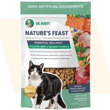 Load image into Gallery viewer, Dr. Marty Nature's Feast Essential Wellness Beef, Salmon and Poultry Dry Cat Food 12 oz Bag