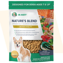 Load image into Gallery viewer, Dr. Marty Nature&#39;s Blend For Active Vitality Seniors Freeze Dried Raw Dog Food, 16 oz Bag
