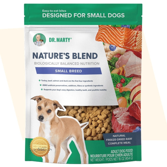 Dr. Marty Nature's Blend Adult Small Breed Freeze-Dried Raw Dog Food 16 oz Bag